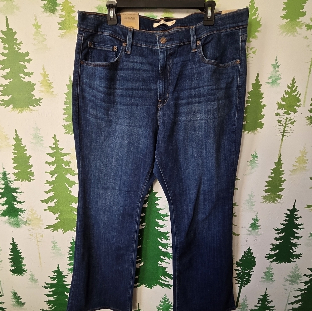 Levis 726 Dark Blue Denim Flare Jeans